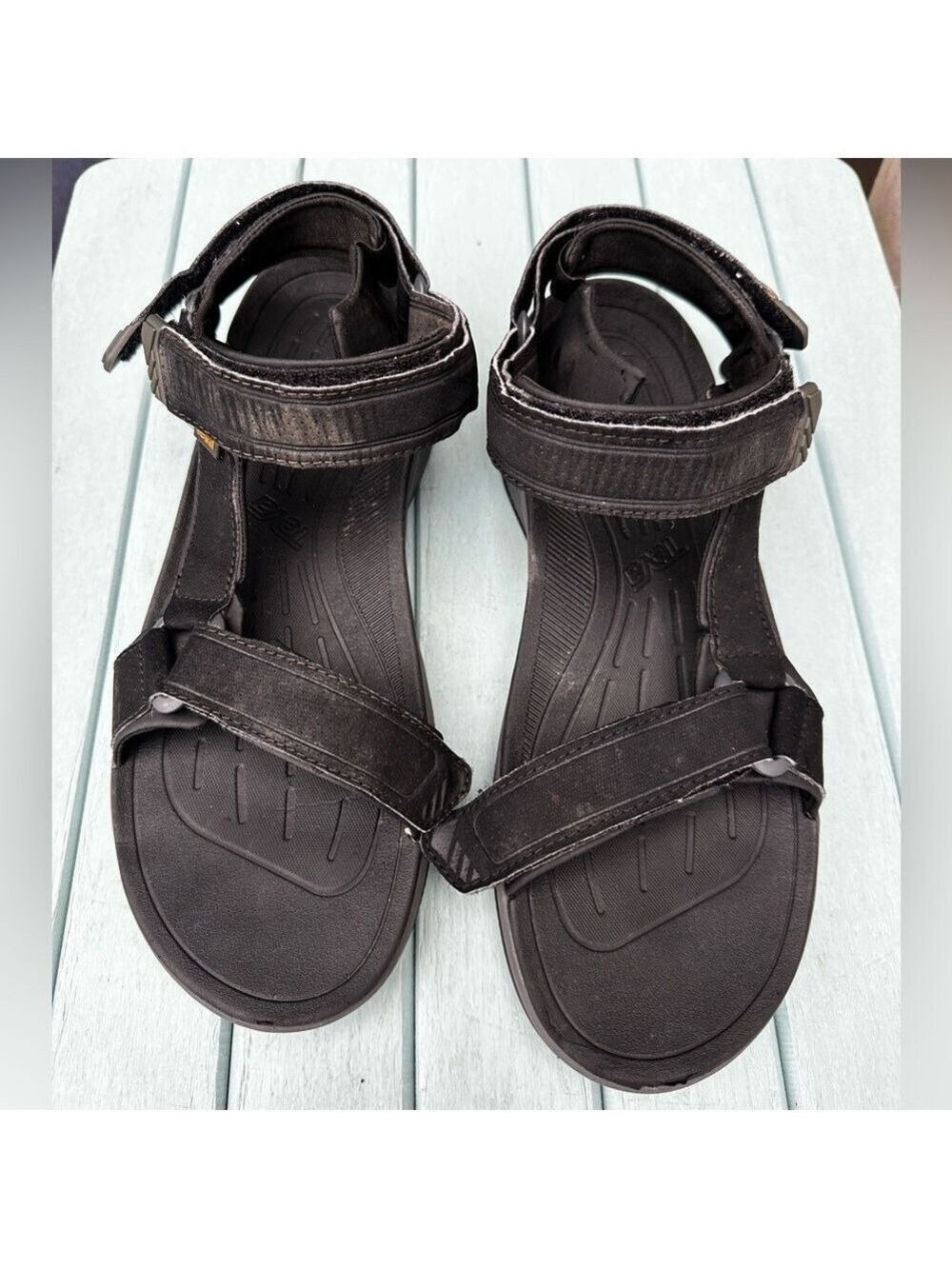 Teva Men’s Black Strata Universal Hiking Sandals Size 13 Pre-owned Item 1099445